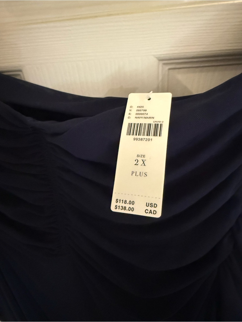 Anthropologie Navy Blue Maxi Skirt with Ruched Waist - Picture 2 of 5